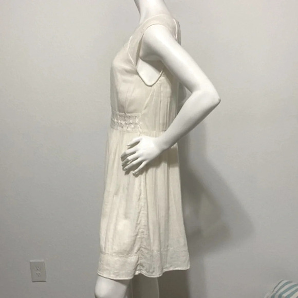 Lucky Brand Lace Boho Fit & Flare Scoop Neck Dress Cream Size M - Picture 5 of 11